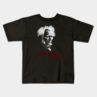 Arthur Schopenhauer Metal Silkscreen Kids T-Shirt